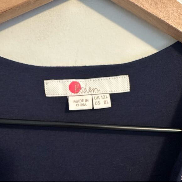 Boden Navy Blue Pink Red Floral Maxi Dress 8L - Picture 7 of 9